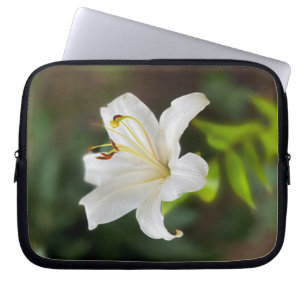 Funda Para Portátil Lirio blanco brillante
