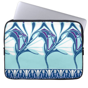 FUNDA PARA PORTÁTIL LIRIO NOUVEAU: LUNES AZUL