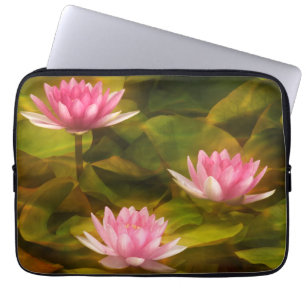 Funda Para Portátil Lirios de agua artísticos, California