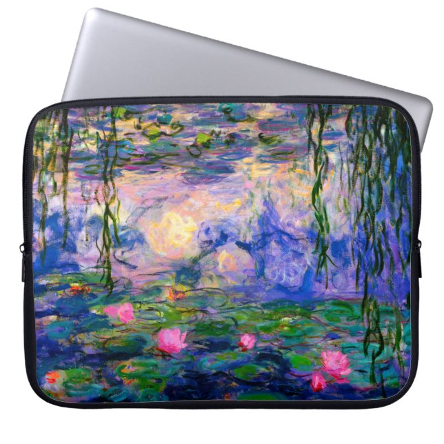 Funda Para Portátil Lirios de agua de Monet v3 (Frente)