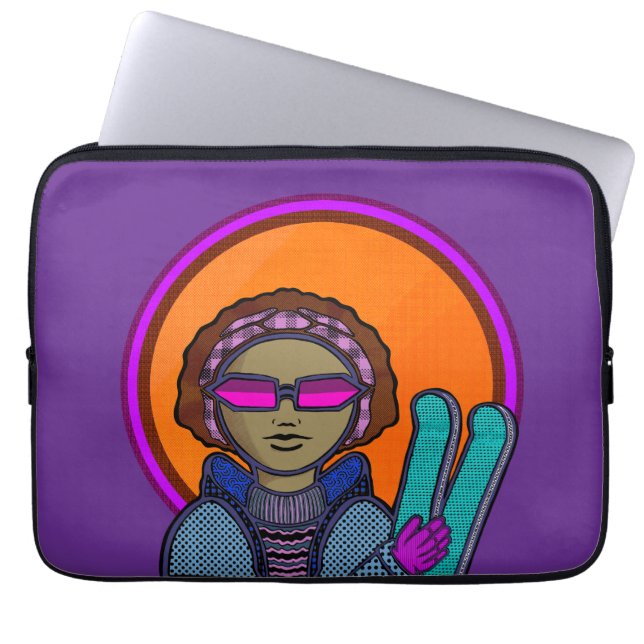 Funda Para Portátil Listo para esquiar (Frente)
