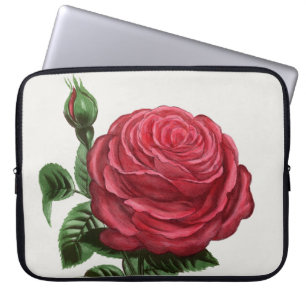 Funda Para Portátil Litografía de rosa antigua, François-Frédéric Grob