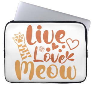 Funda Para Portátil Live Love Meow