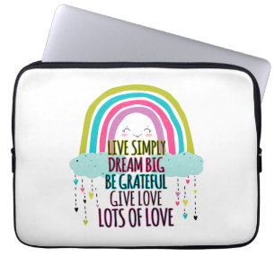 Funda Para Portátil Live Simplam Dream Big Be Graying Give Love