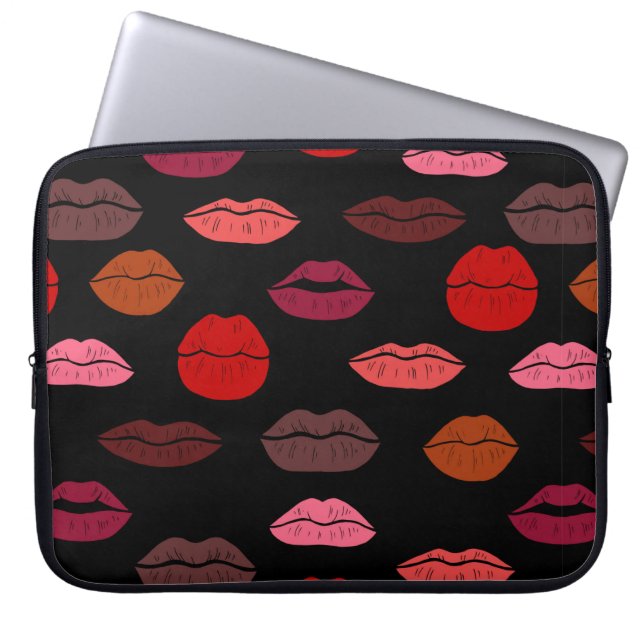Funda Para Portátil Llabios coloridos sin patrón (Frente)