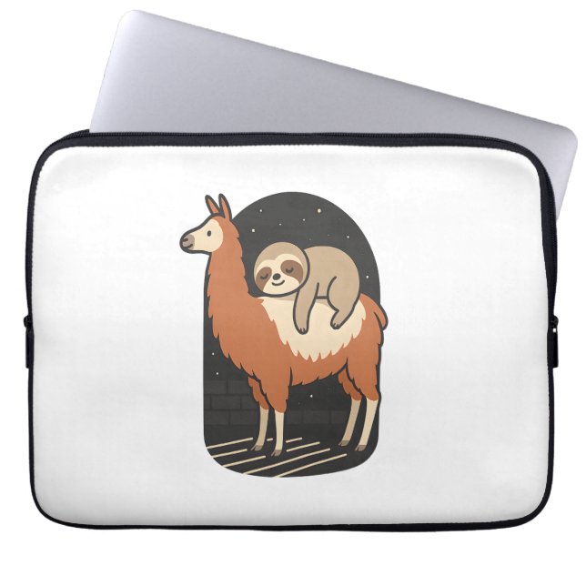 Funda Para Portátil Llama de eslogan en bicicleta (Frente)
