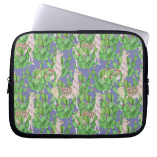 Funda Para Portátil Llama de la acuarela y modelo de Catus