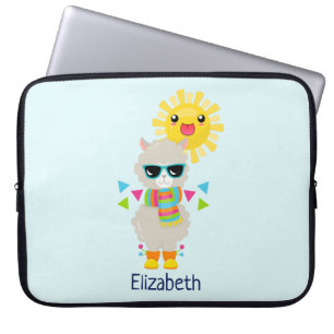 Funda Para Portátil Llama Guay y Sol sonriente Kawaii