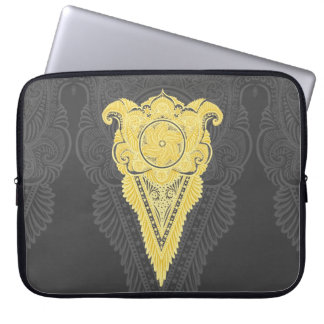 Funda Para Portátil Llama Ornamental Dorada