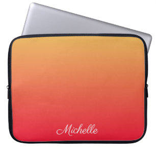 Funda Para Portátil Llama personalizada roja y amarilla oscura