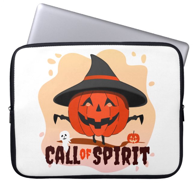 Funda Para Portátil Llamado de Espíritu de Halloween (Frente)
