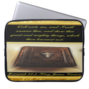 Funda Para Portátil Llámame y responderé a Jeremías 33:3