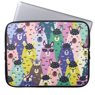 Funda Para Portátil Llamas coloridas fondo chileno transparente