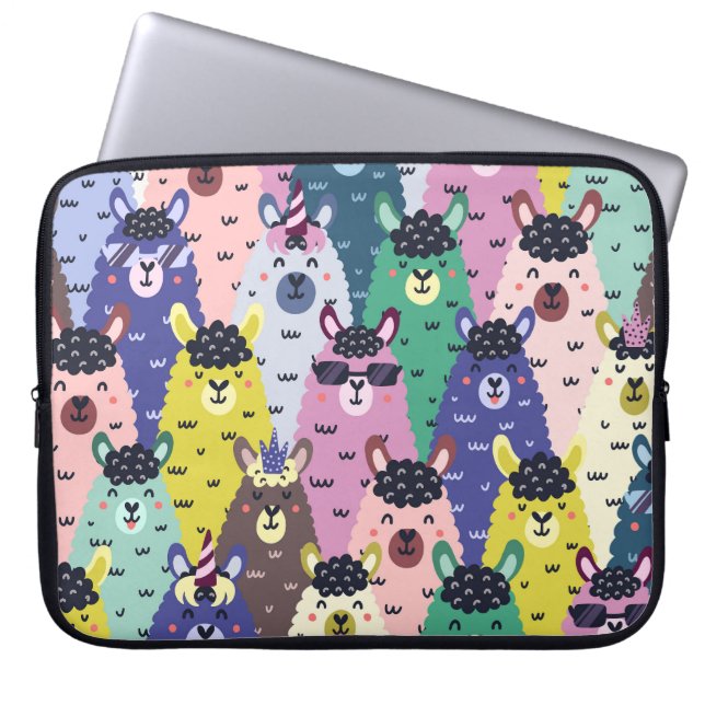 Funda Para Portátil Llamas coloridas fondo chileno transparente (Frente)