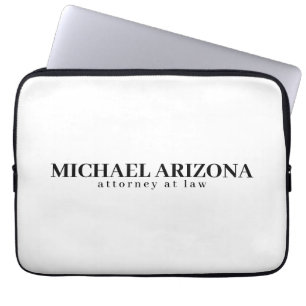 Funda Para Portátil Llanto simple Minimalista blanco y negro