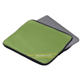 Funda Para Portátil Llanura de color sólido verde del bosque