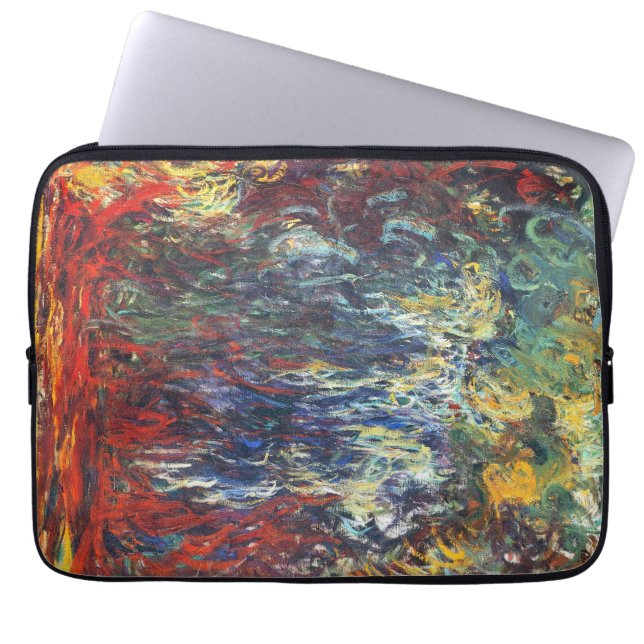 Funda Para Portátil Llorando en Giverny (por Claude Monet) (Frente)