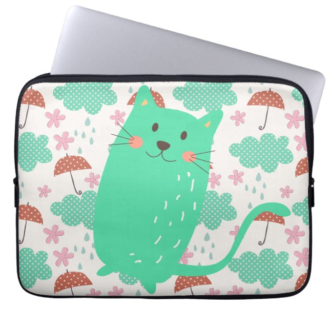 Funda Para Portátil Lluvia de gatos (Frente)