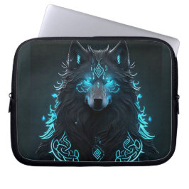 Funda Para Portátil Lobo azul celta