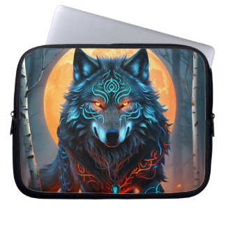 Funda Para Portátil Lobo azul celta