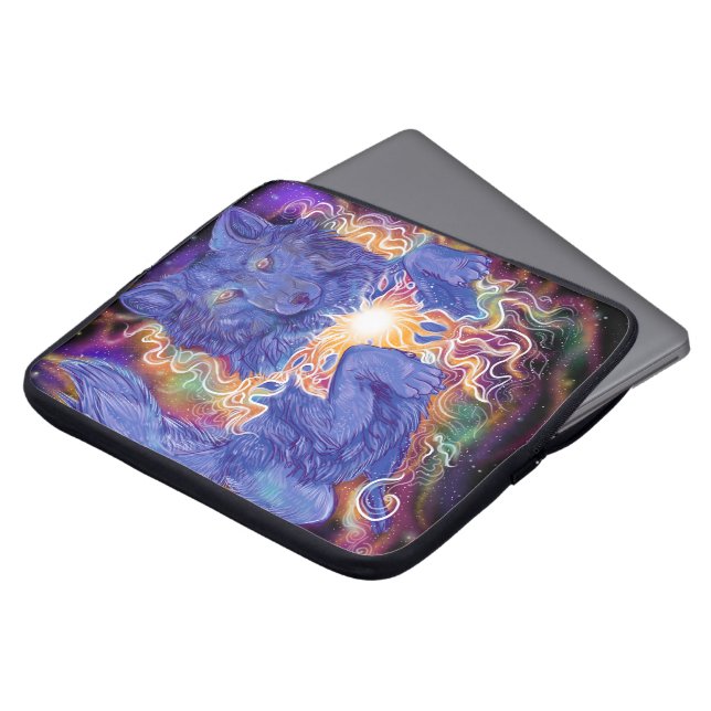 Funda Para Portátil Lobo cósmico (Superior anverso)