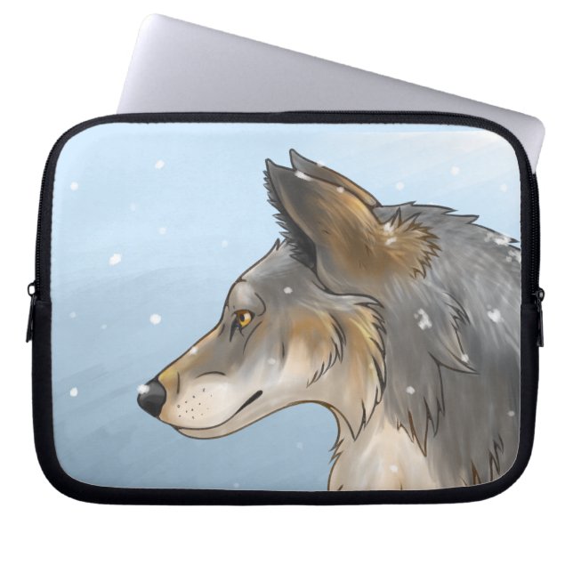 Funda Para Portátil Lobo del Noroeste (Frente)