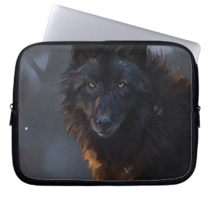 Funda Para Portátil Lobo negro
