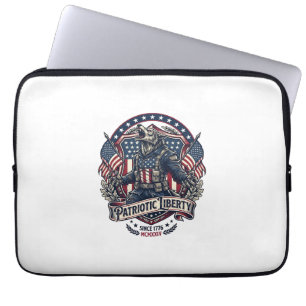 Funda Para Portátil Lobo Patriota Patriótico Horror Monstruo Patriota