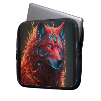 Funda Para Portátil Lobo rojo celta