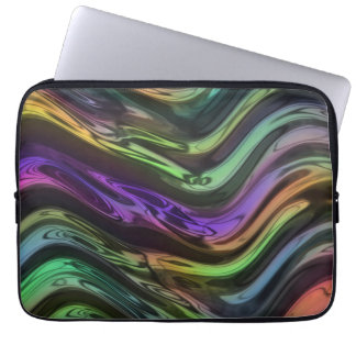Funda Para Portátil Loco Funky Rainbow Ripple WWW Patrón de arte