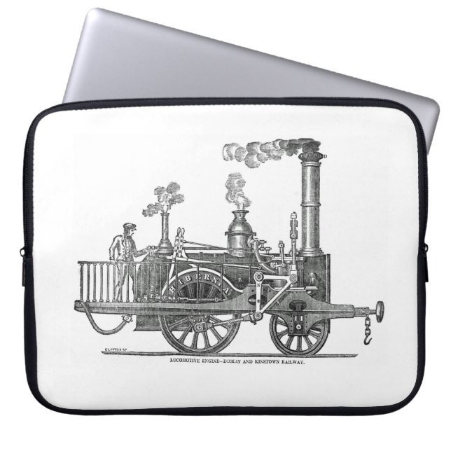 Funda Para Portátil Locomotora de vapor temprano (Frente)