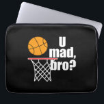 Funda Para Portátil Locura por el baloncesto<br><div class="desc">¿Tu hermano loco? Un gran regalo para alguien en temporada de baloncesto.</div>