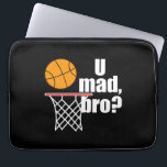 Funda Para Portátil Locura por el baloncesto<br><div class="desc">¿Tu hermano loco? Un gran regalo para alguien en temporada de baloncesto.</div>