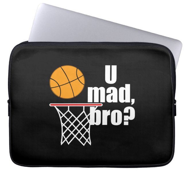 Funda Para Portátil Locura por el baloncesto (Frente)