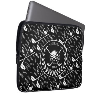 Funda Para Portátil Logo de golf elegante personalizado