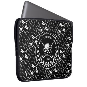 Funda Para Portátil Logo de golf elegante personalizado