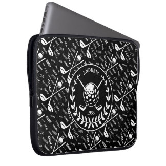 Funda Para Portátil Logo de golf elegante personalizado