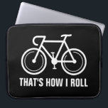 Funda Para Portátil Logo de la bicicleta divertida personalizada Neopr<br><div class="desc">Logotipo de bicicleta divertida personalizada Neoprene funda para portátil de 15 pulgadas. Accesorios informáticos personalizados con logotipo deportivo. Idea de regalo de cumpleaños de Guay para niños y adultos deportivos. Fundas de personalizado disponibles en diferentes tamaños; 10 13 y 15 pulgadas. Color del fondo del personalizable con dibujo en bicicleta....</div>