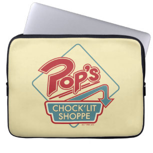 Funda Para Portátil Logo rojo de la tienda "chock'Lit" del Pop