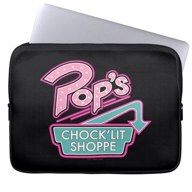 Funda Para Portátil Logo rosa de la tienda "chock'Lit" del Pop (Frente)
