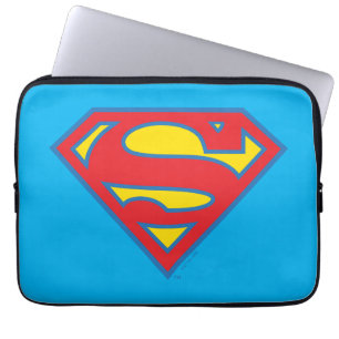 Funda Para Portátil Logo superchica clásica con contorno azul
