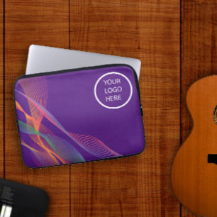 Funda Para Portátil Logo violeta y colorido