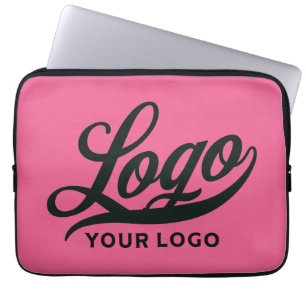 Funda Para Portátil Logotipo comercial en rosa caliente, Personalizado