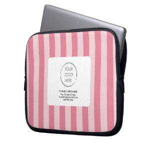Funda Para Portátil Logotipo de Marca con Franja Rosa Promocional Empr