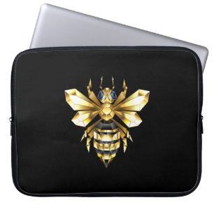 Funda Para Portátil Logotipo de Relieve metalizado dorado falso poligo