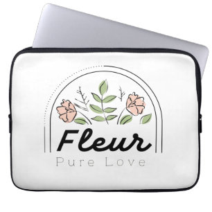 Funda Para Portátil Logotipo floral Fleur – Amor Puro