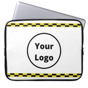Funda Para Portátil Logotipo personalizado bloques amarillo y negro