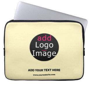 Funda Para Portátil Logotipo profesional de negocios Vanilla Hue