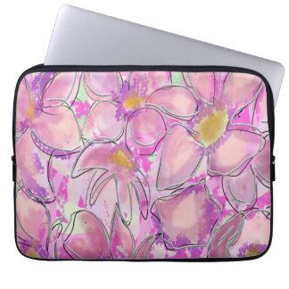 Funda Para Portátil Lograda Manga De Vintage Floral Rosa