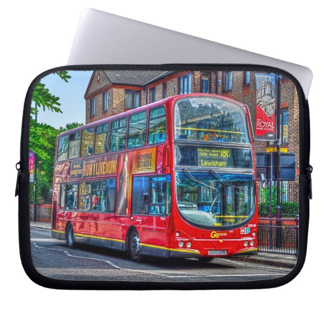 Funda Para Portátil Londres a Lewisham Red Double-Decker Bus Reino Uni (Frente)